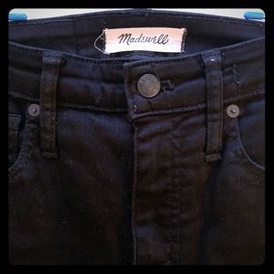 Madewell high rise slim fit black denim